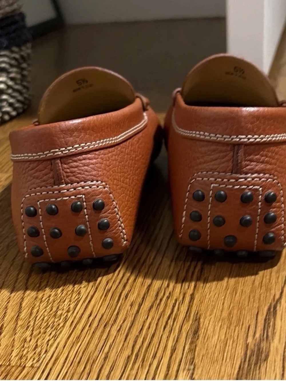 Tod's Tan Pebbled Leather Penny Loafers for Men
